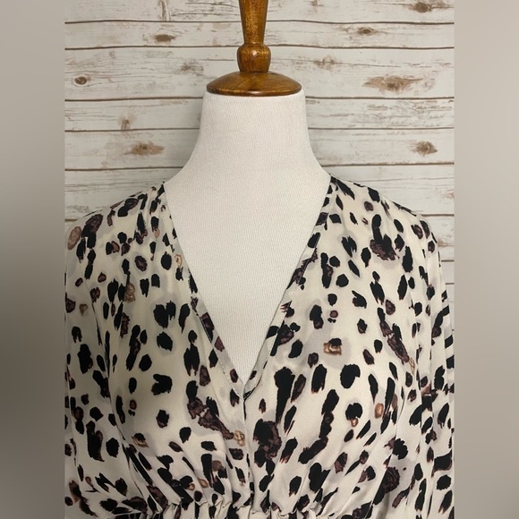 Missguided mob wife animal print V-neck maternity dress - Picture 2 of 5